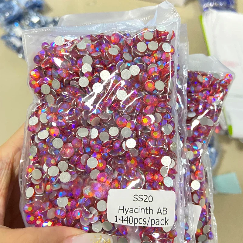 Wholesale ss3-ss20 Glass Flat Back Bling AB Rhinestones Shapes