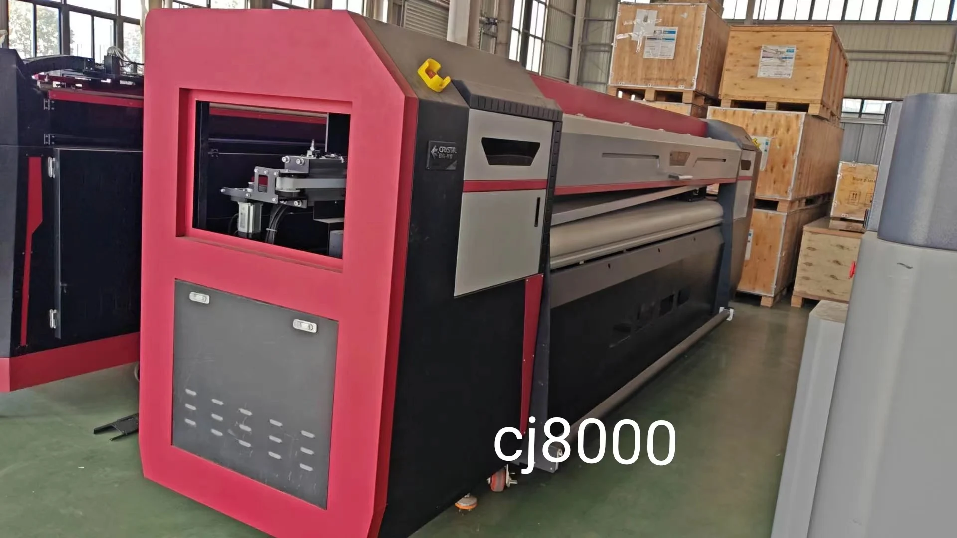 3.3m Crystaljet Varnish Mural Machine Cj8000III Printer for UV Ink by 4-12PCS Konica Printhead Printing
