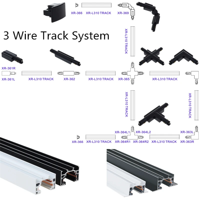 Wholesale Spotlight Track 3 Wires Track Suspension Mount ROD Kit Connect Single Circuit Spotlight Track LED CE 90 Modern