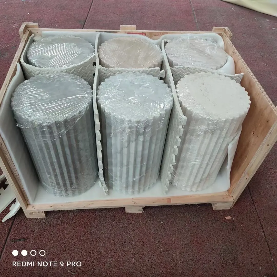 Wholesale Price  Turkish White Beige Travertine Stone Plinth Coffee Table Stone Pedestal Column Stand Display Side Table