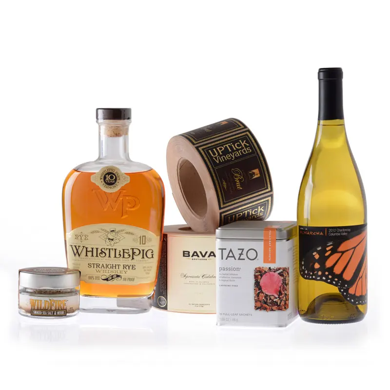 Private Waterproof Temper Proof White Pe Label Printing Food Stickers For Albacore Tuna Seafood And Meat Can