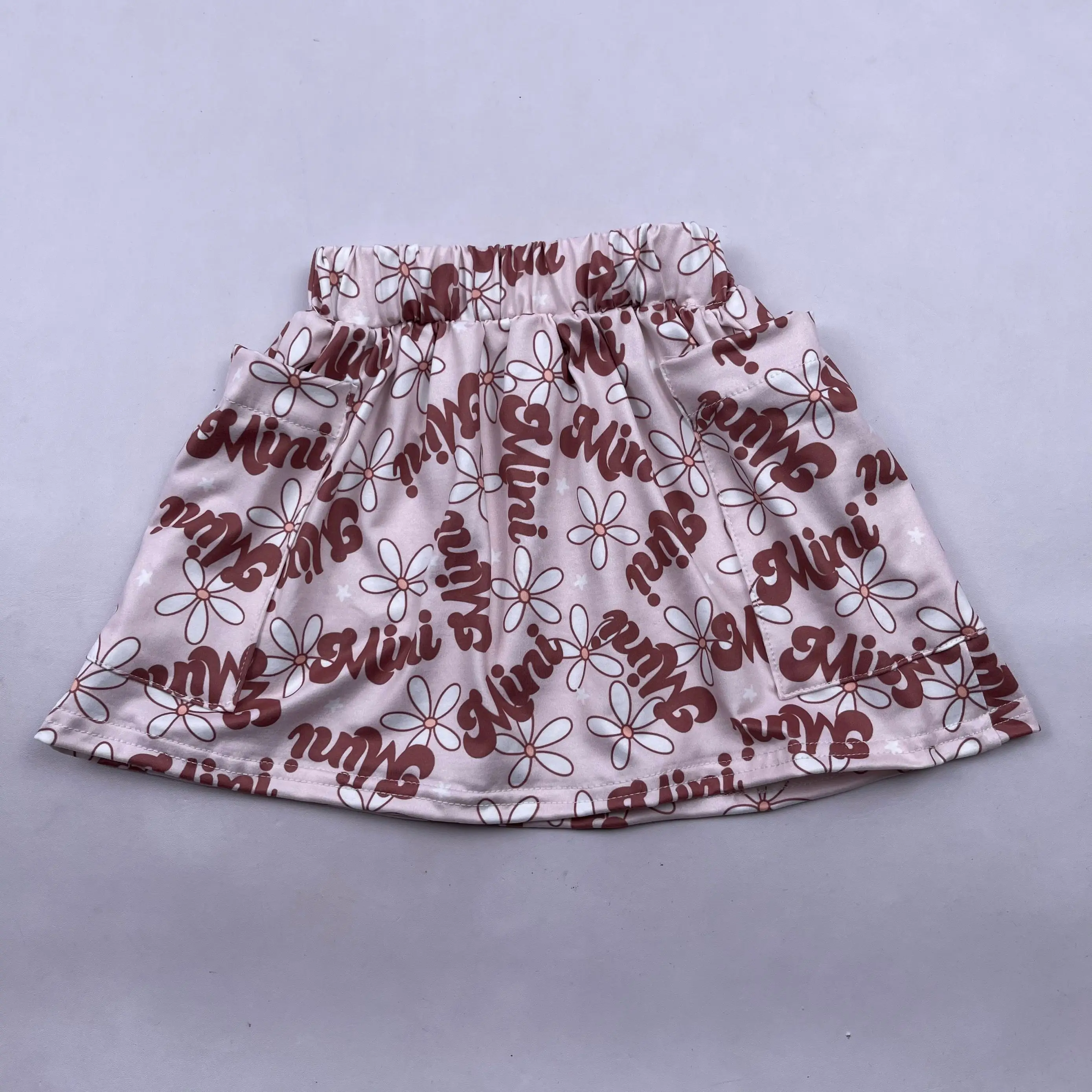 LZ 2022high quality elastic waist baby girl skirt pink heart Lollipop printing dance skirt toddler girl party skirt