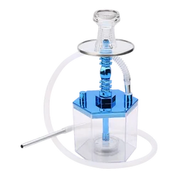 chicha shesha smoke hukkah shisha hexagon hookah shisha led hexagon hookah hooka nargile acrylic hookah narguile
