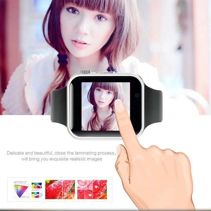 Wholesale A1 smartwatch waterproof Men Sport Pedometer fitness smart watch support SIM card Camera android smart watch A1