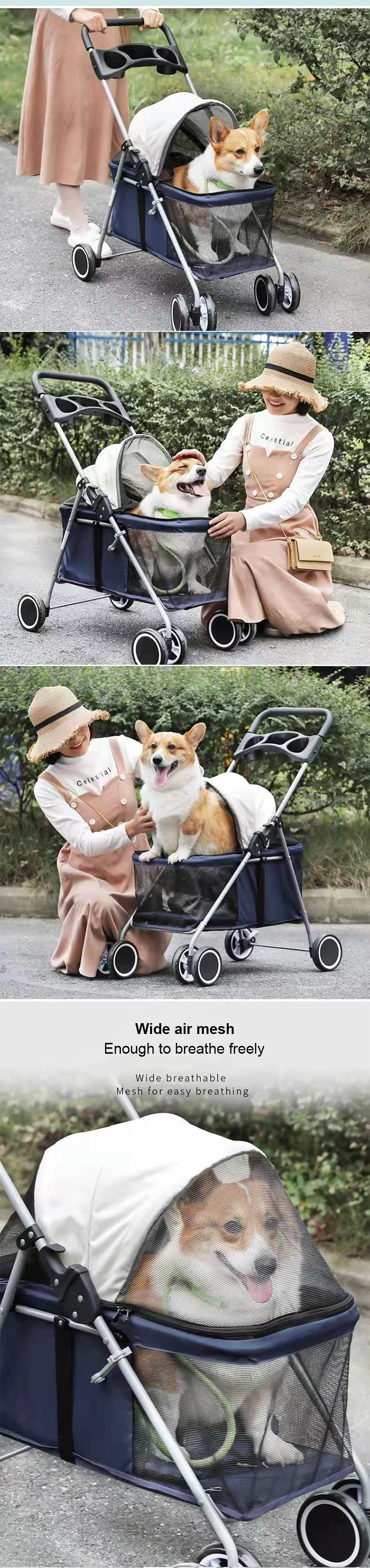 fold dog stroller  (5)
