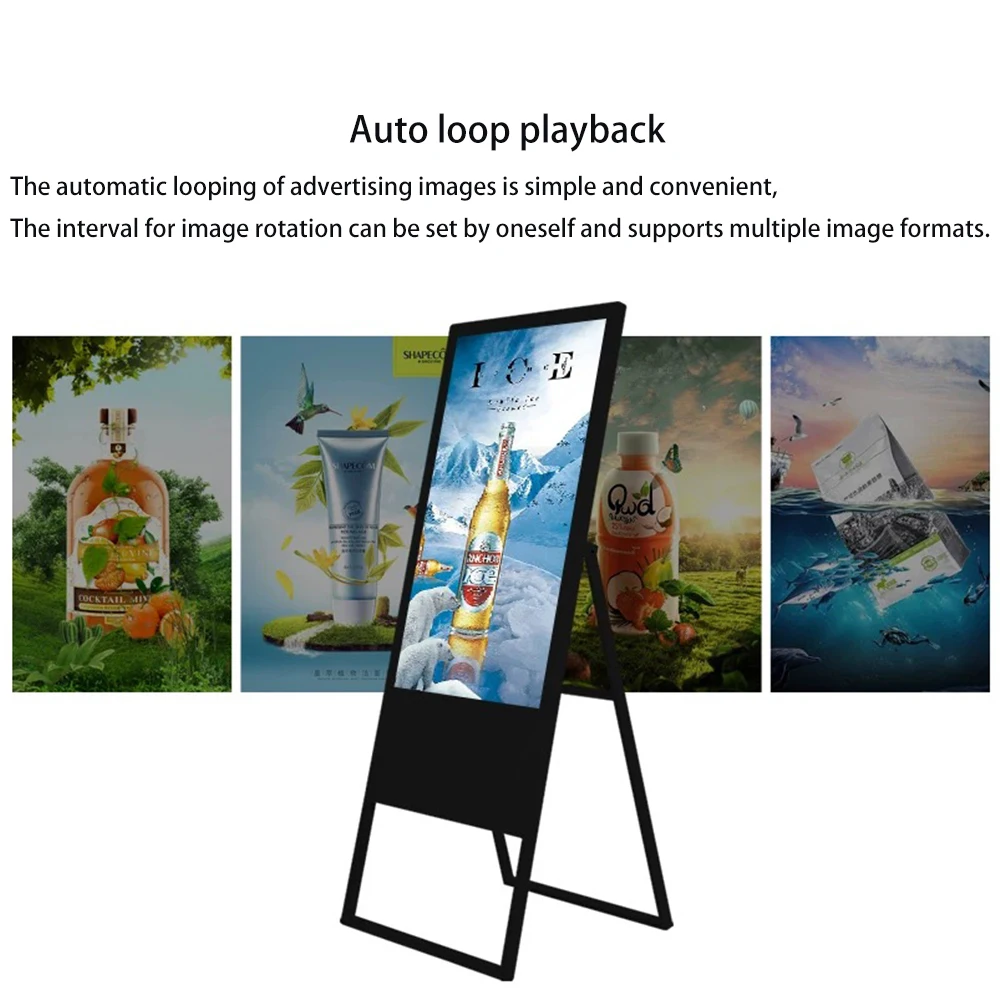 32 43 50 55 65 inch indoor interactive advertising screen vertical floor standing LCD advertising screen machine Android system