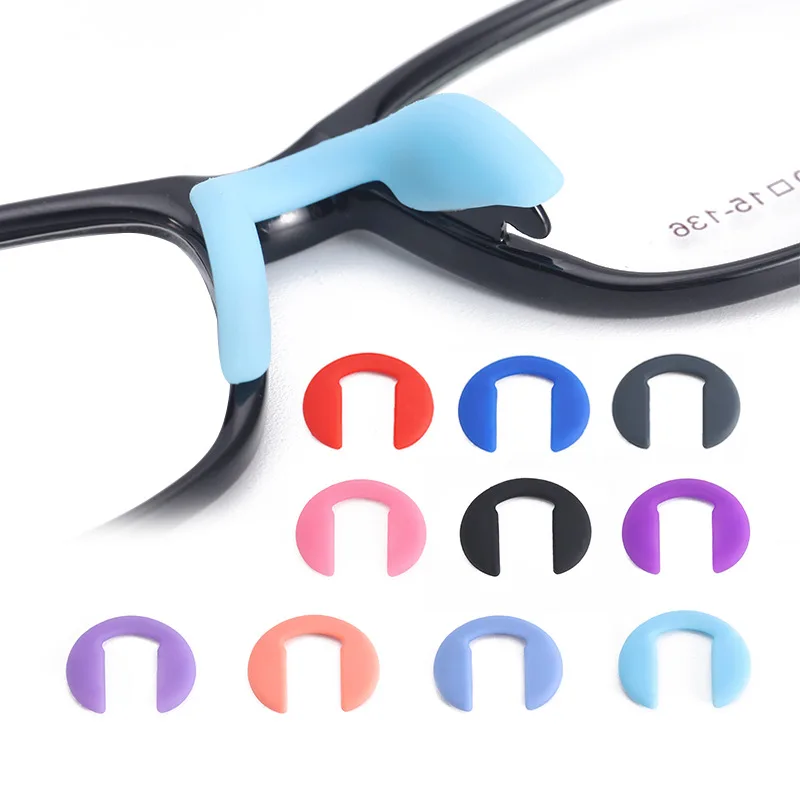 Glasses accessories colors silicone nose pad one-piece saddle U-shaped glasses nose pads