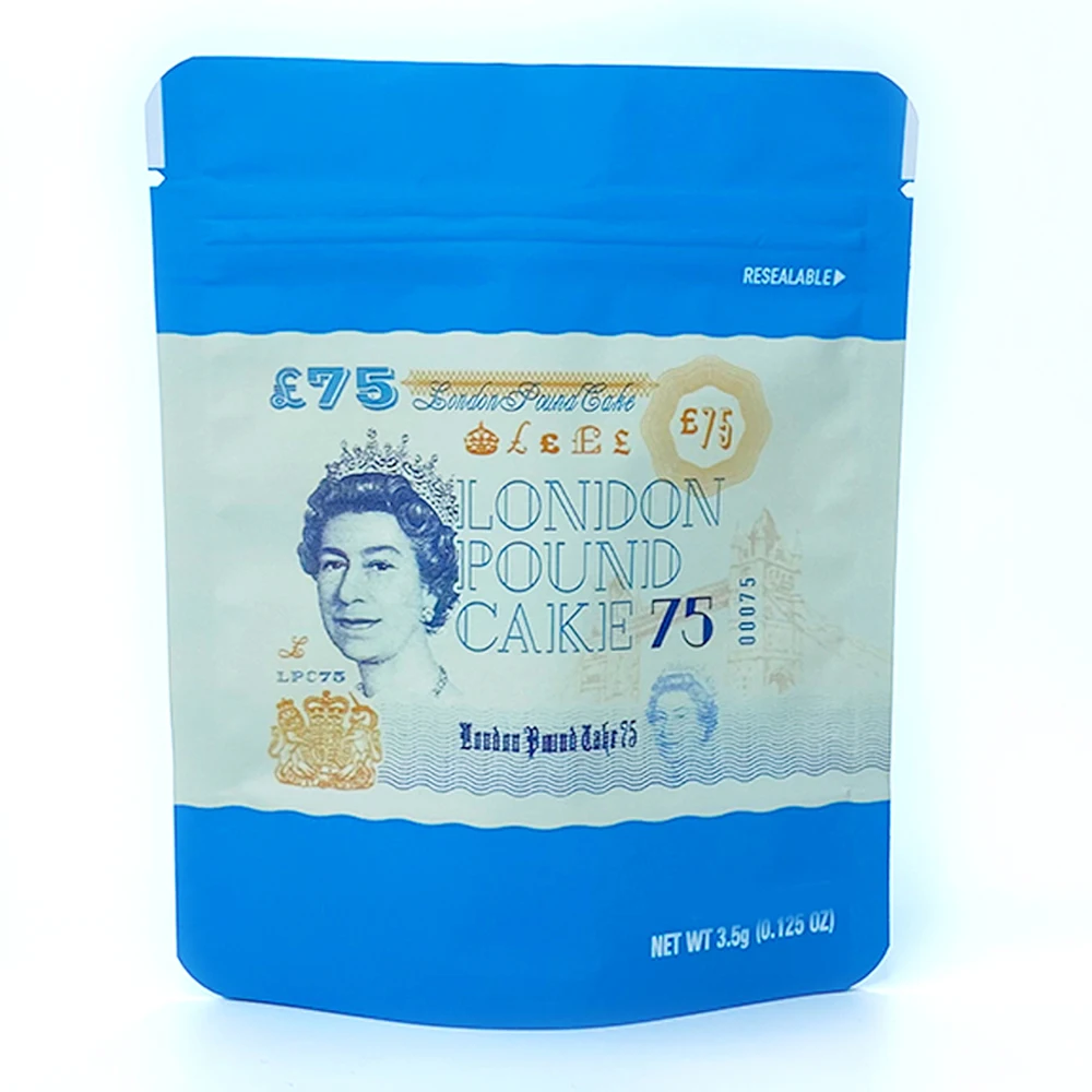 
In Stock 3.5g Stand Up Cookies Runtz Ziplock Packing Smell Proof Mylar Bag Custom Printed 