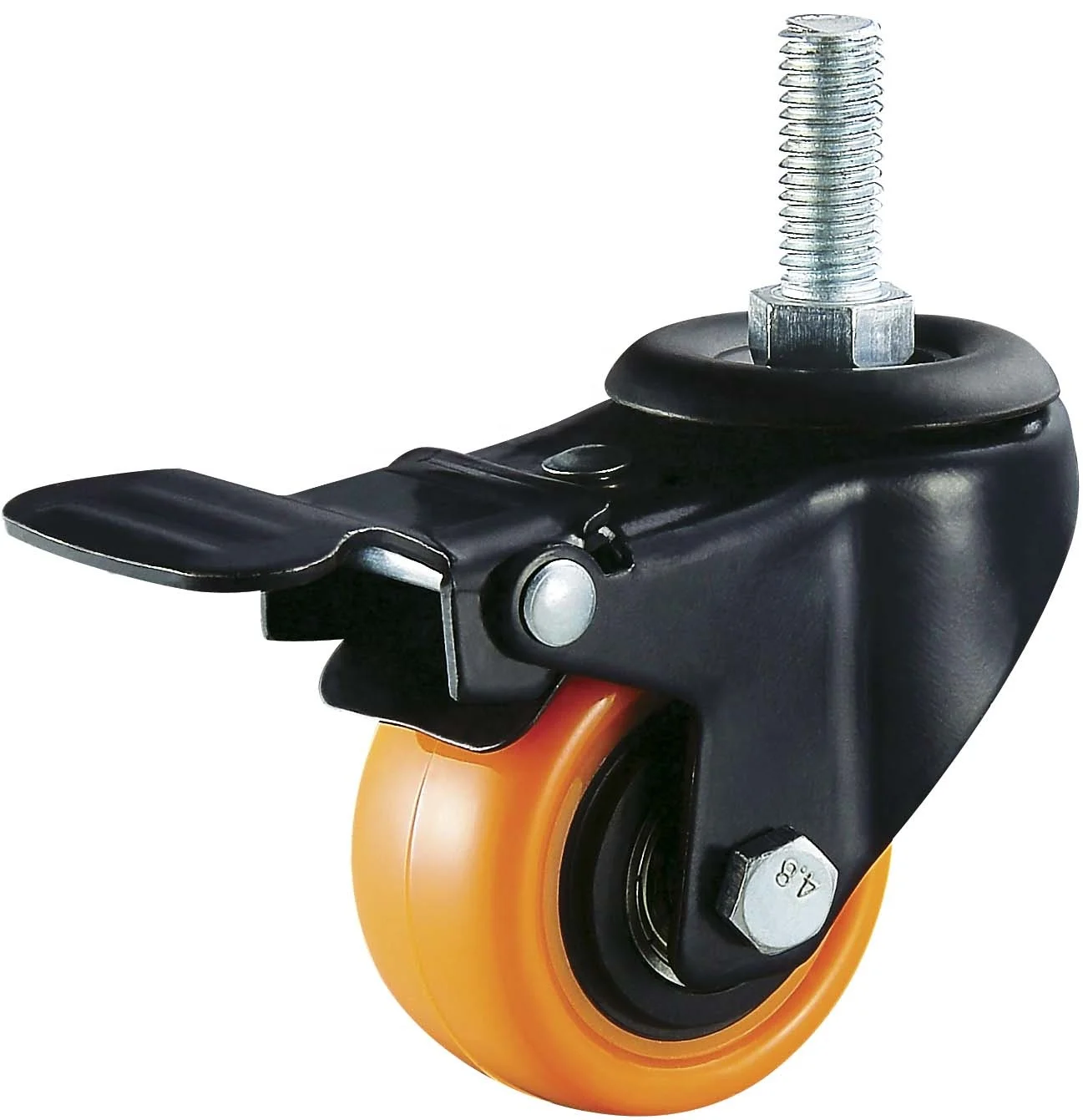 1,5 дюймов 38 мм Фиксатор сверхпрочный черный офисный стул поворотный полиуретановый ПВХ резиновый колесик