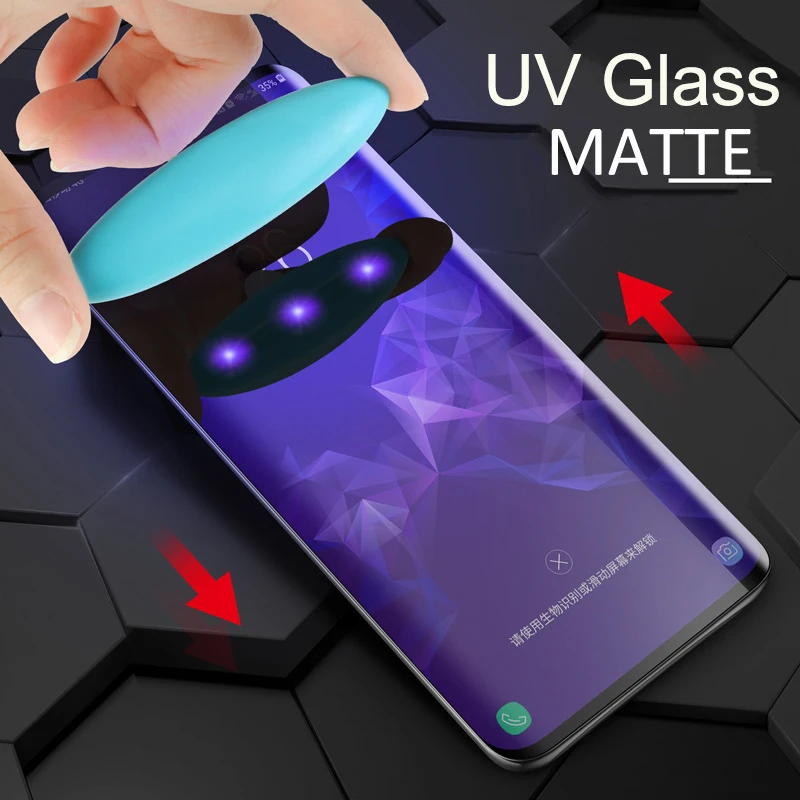  УФ нано жидкое закаленное стекло с полным клеем для Samsung S10 S10plus Lite S10(5G) Защитное