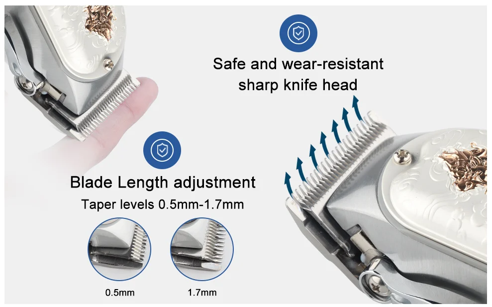 HIENA Hair Clippers for Men T-Blade Trimmer Set Men Professional Cordless Barber Hair Clippers Set with LED Display