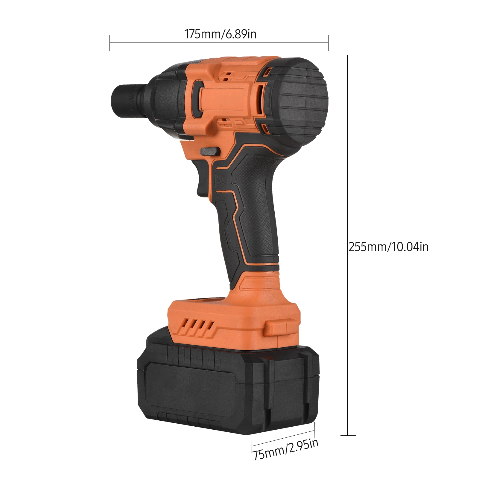 20V 3.0Ah Lithium Battery Cordless Brushless Impact Wrench Variable Speed 420N.m Torque Handheld Power Wrench