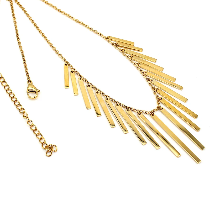 Массивное ожерелье золотого цвета с кисточками для женщин/мужчин Минималистичная подвеска цепочка-чокер ювелирные изделия женское