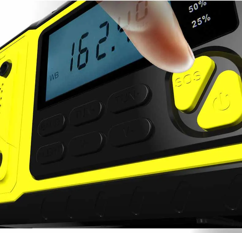 Popular Design Multifunctional Outdoor Portable Solar Radio Large Capacity Battery AM FM Radio