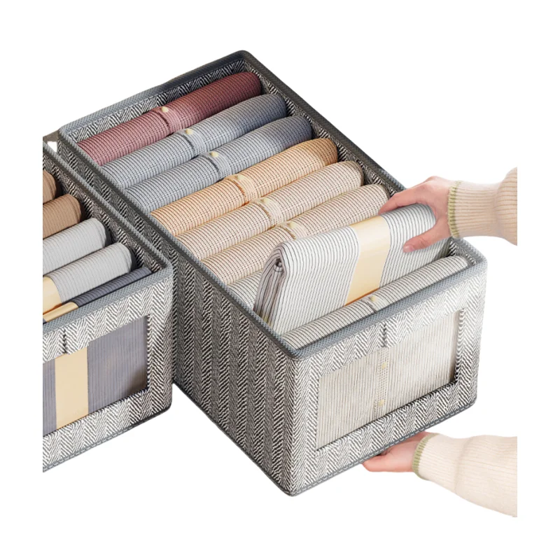 Hot Sale Clothes Organizer Wardrobe Jeans Storage Box Foldable Non woven Clothes And Toys Storage Box
