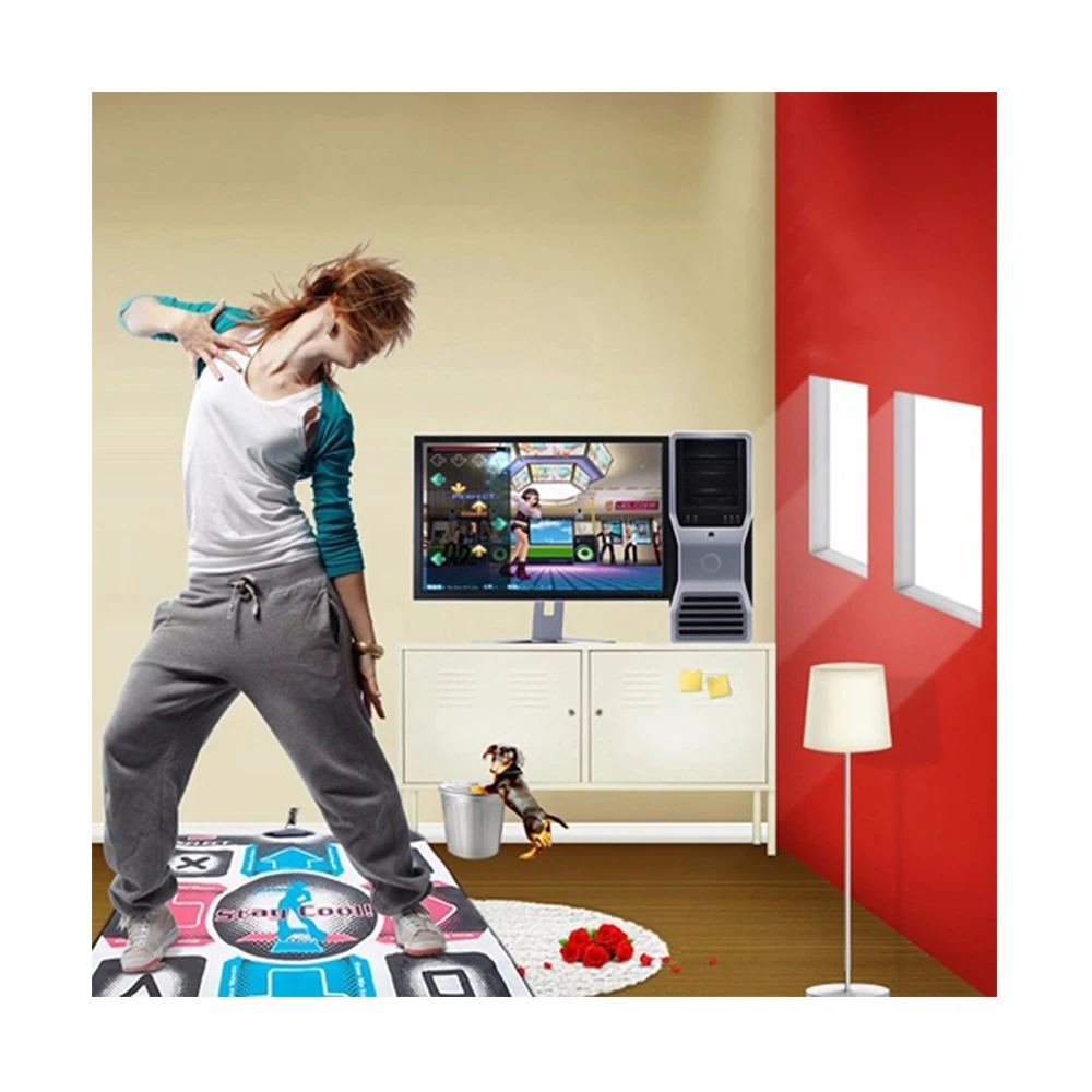 
HD Non-Slip Dancing Step Dance Mat Pad Pads Dancer Blanket Fitness Equipment Revolution Foot Print Mat to PC with USB 