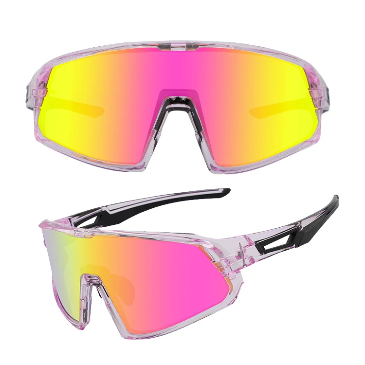 Customized logo men manufacturer oversize full frame uv polarized youth baseball glasses racing bike sports cycling sunglasses