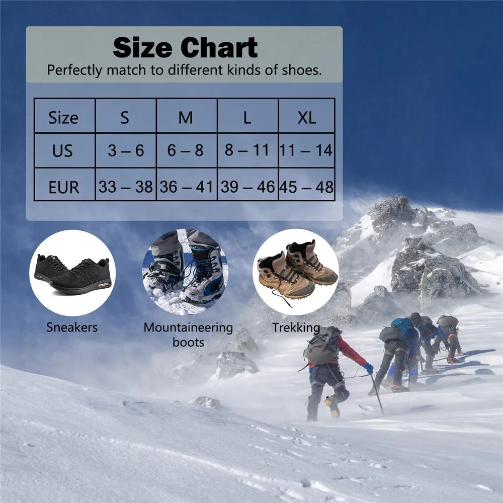 Быстрая и легкая зимняя обувь, скобы для скалолазания по снегу, скобы для сцепления с льдом