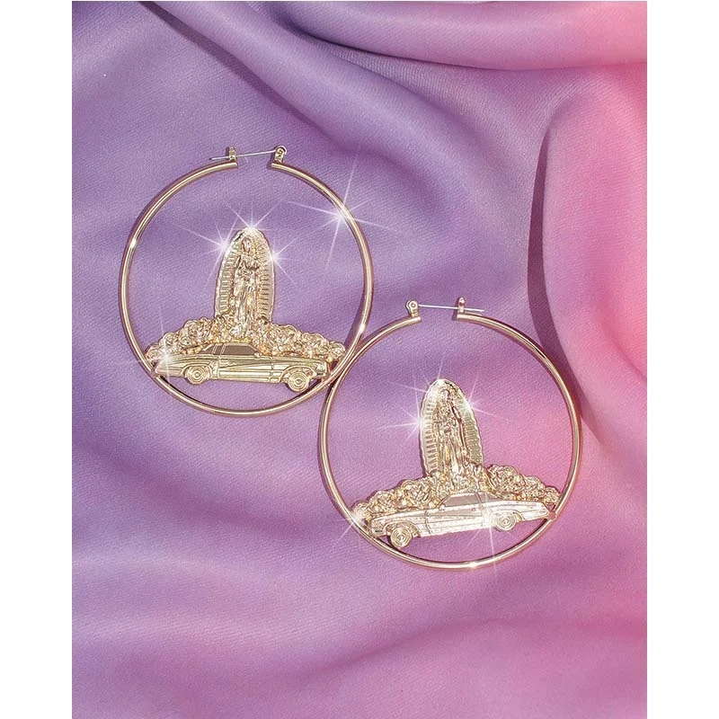 Серьги-кольца из серебра 925 пробы с застежкой
