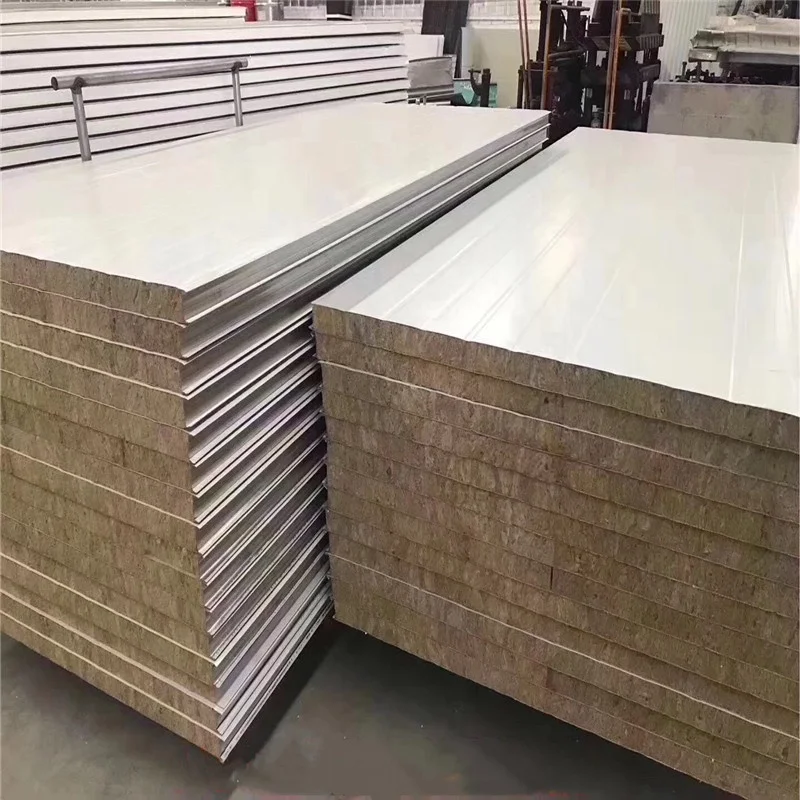 Insulated fire-proofing Rock wool sandwich panel