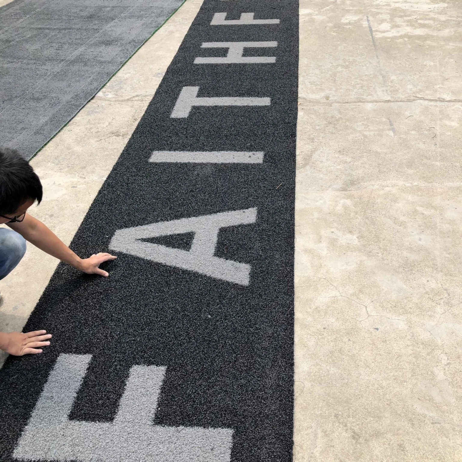 JS 2*6M Customizable Logo Fairway Used 6 Chipping Driving Range Practice 3D Training Golf Putting Mat