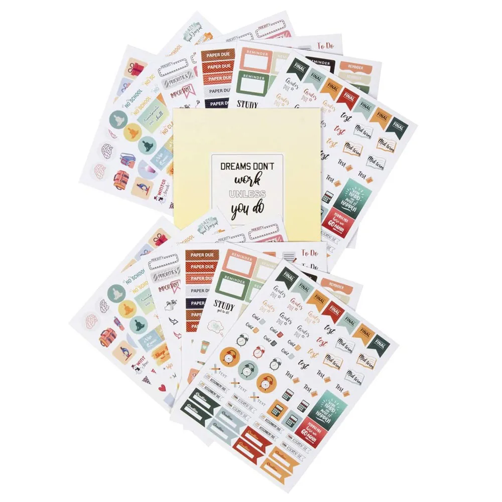 Decorative Paper Stickers Custom Adhesive Journal Planner Sheet Sticker For Notebooks