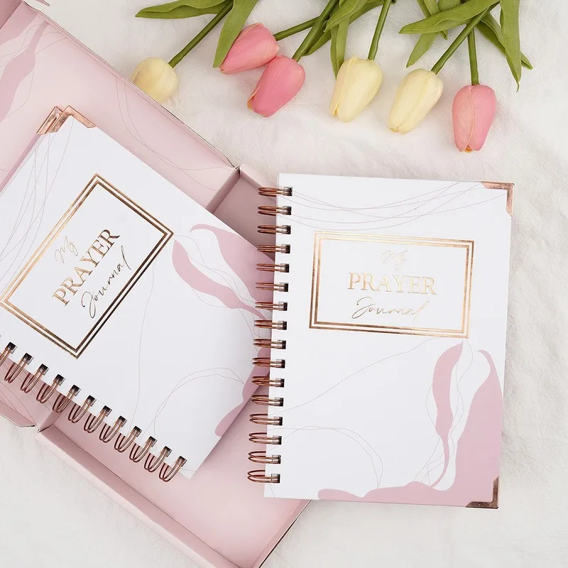 Custom Design Hardcover Prayer Agenda Custom Spiral Custom Notebook Set Planner Gratitude Prayer Journal Diaries 2025 Diary