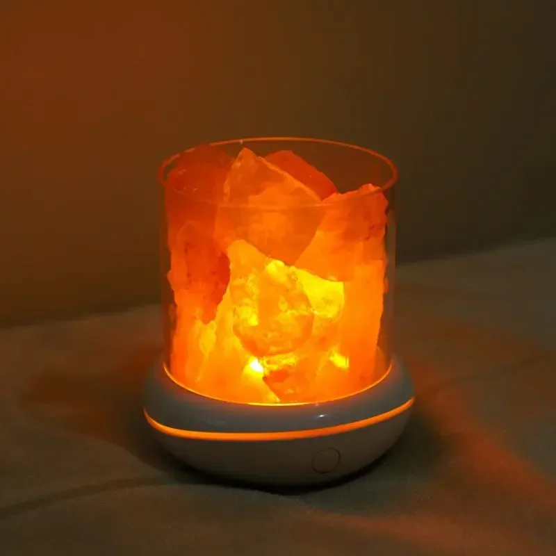 Aromatherapy Salt Lamp USB Desktop Air Purification Night Light Salt Stone Humidifier Home Accessories Incens Tools