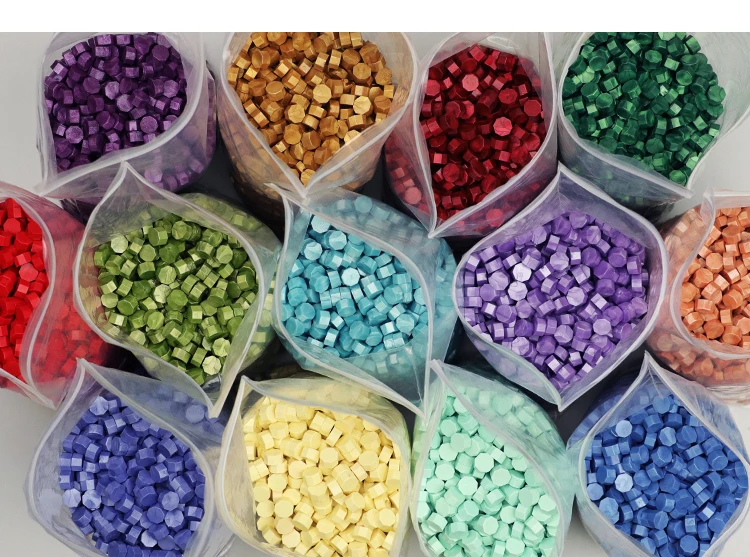 Retro Octagon Sealing Wax Beads Wax Seal Stamp Beaded for Wedding Vintage Craft Decor Card Making Tools