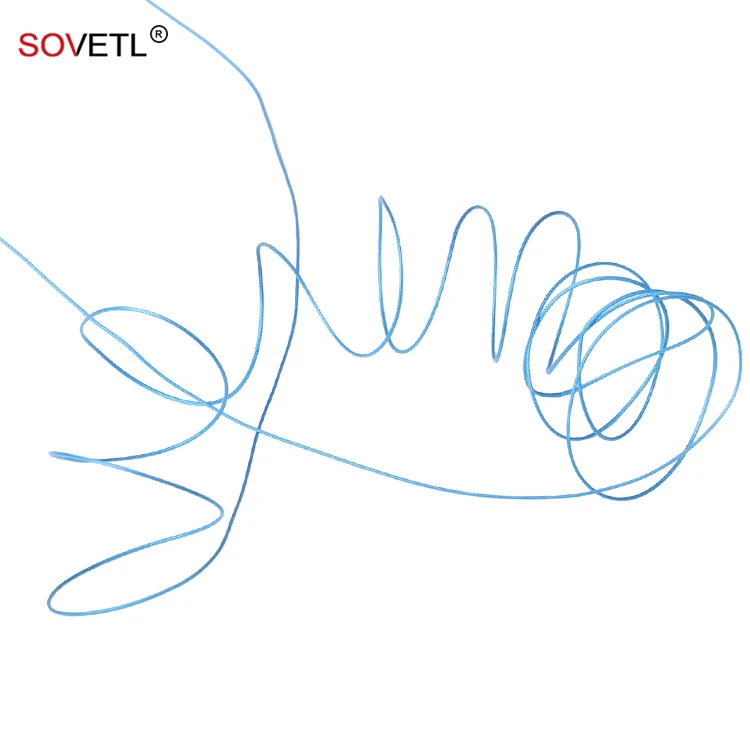 Хирургическая шовная проволока, высокопрочная нерассасываемая шовная нить синего цвета