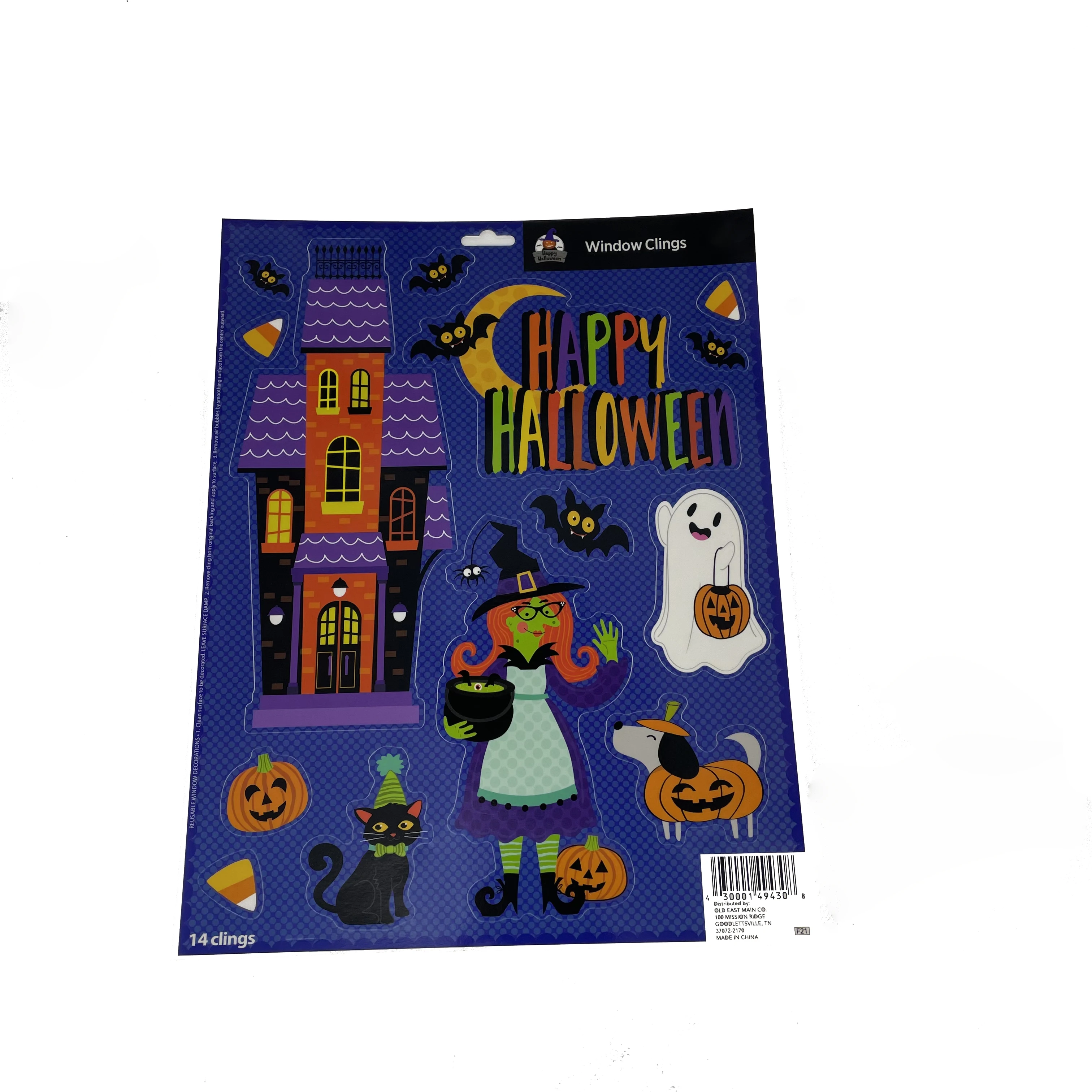 Static Cling Window Film (no glue) Stickers For Halloween Holiday Decoration