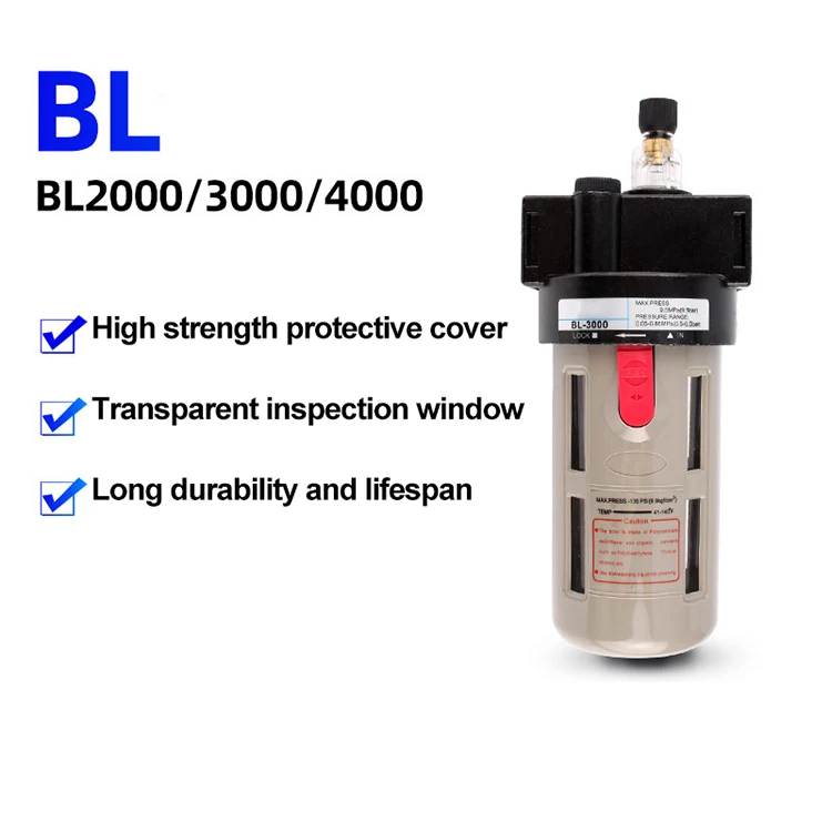 Modern design high quality Air source processor Oil mist oil Water Filter BL2000 3000 4000 with connector filter separator