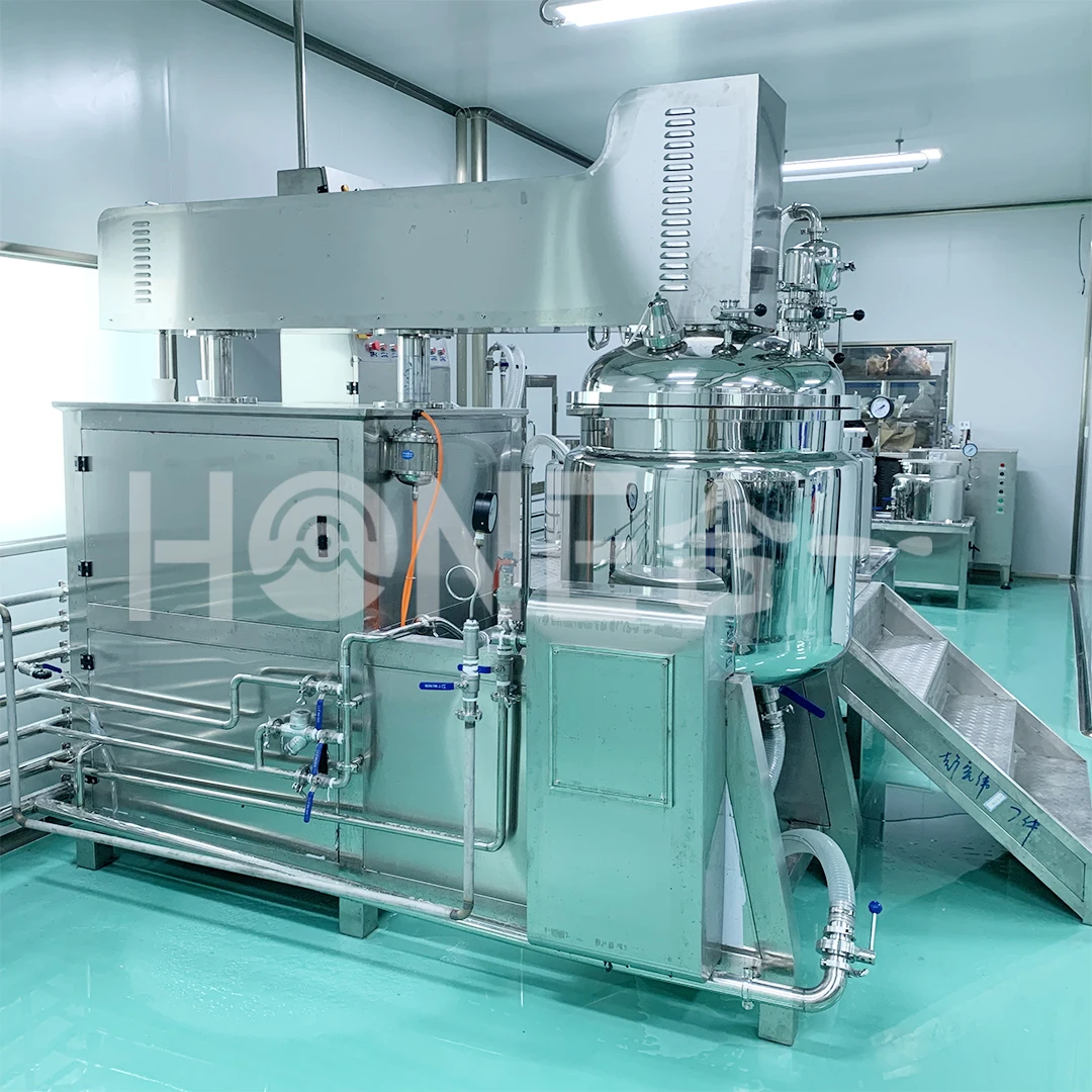 HONE High quality paste cosmetic homogenizer mixer vacuum emulsifying mixing machine for face cream lotion with double jacketed