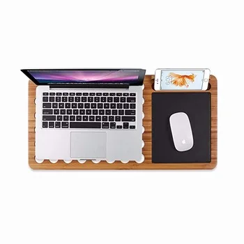 Поднос для ноутбука, переносной столик для кровати, из бамбука