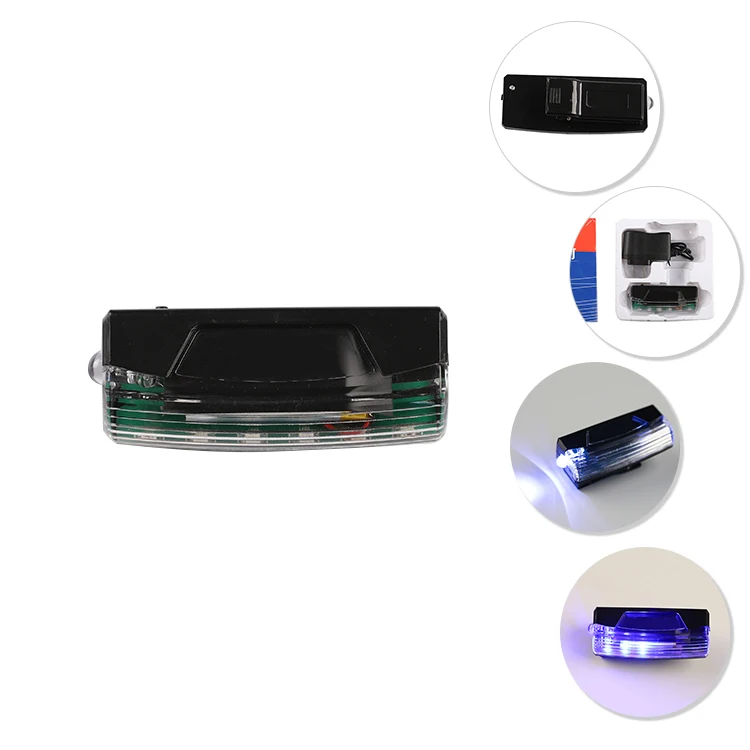Rechargeable OEM black flashing warning traffic use shoulder lamp flashing LED light