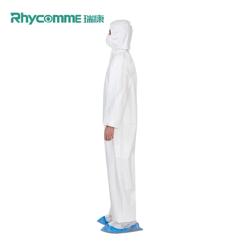 Personal Protective Equipment Chemical Protection Clean Room Disposable Coverall Hazmat Jumpsuit