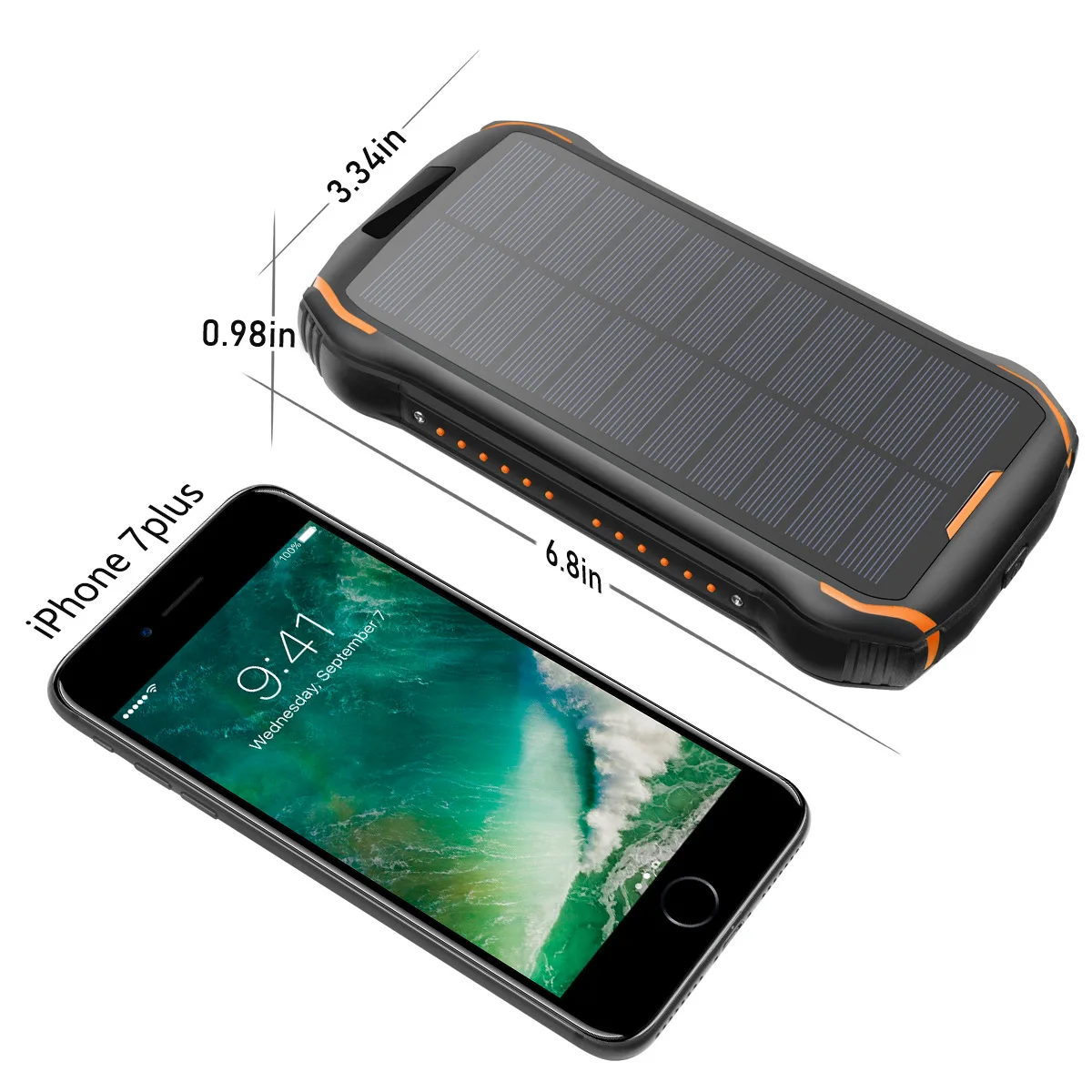 hot sale IP66 waterproof Solar panel waterproof 26800mAh solar charger power bank