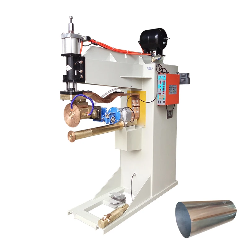 Roll electrical resistance pneumatic AC galvanized sheet metal extended arm CNC seam welder machine