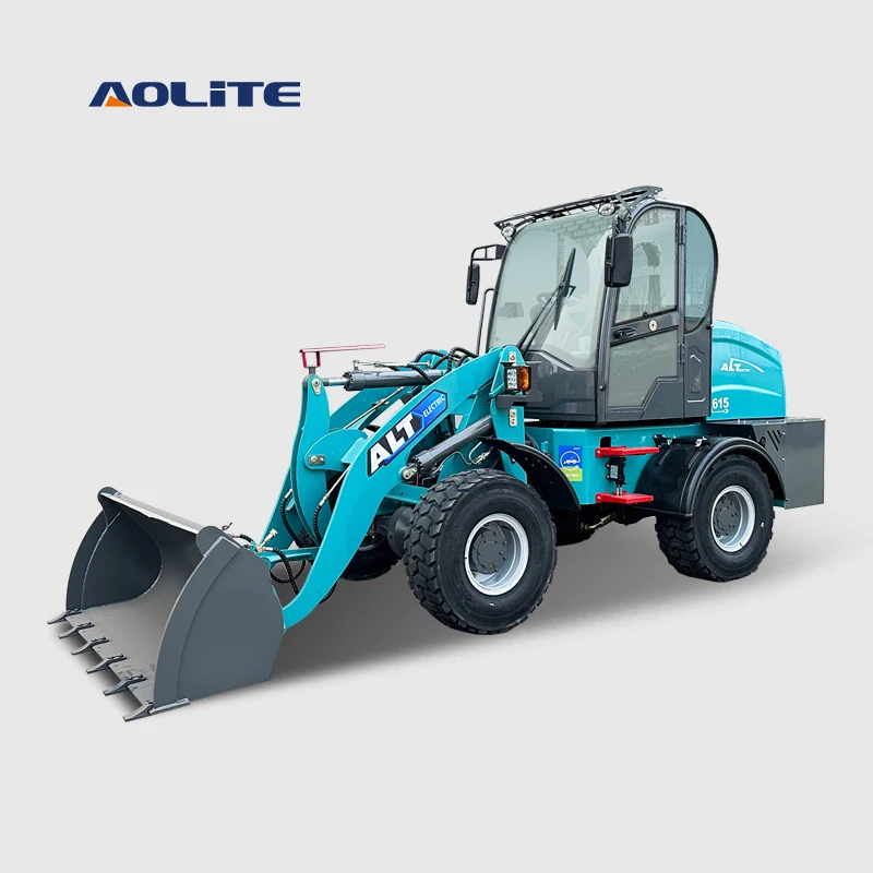 AOLITE E615 CE small small all terrain forklift ALT chinese electric telehandler mini front end telescopic wheel loader battery