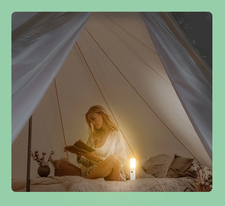 Camping Lamp Rechargeable Hiking Lantern Hanging Folding Atmosphere Led Light Cob Portable Flashlight Torch Outdoor Camp Lamp