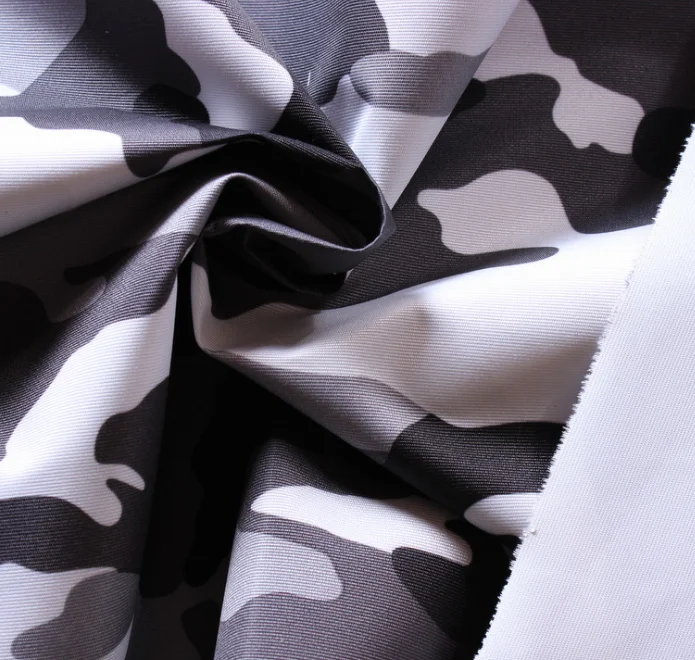 100% nylon Taslon 70D*90D  camouflage waterproof coating fabric