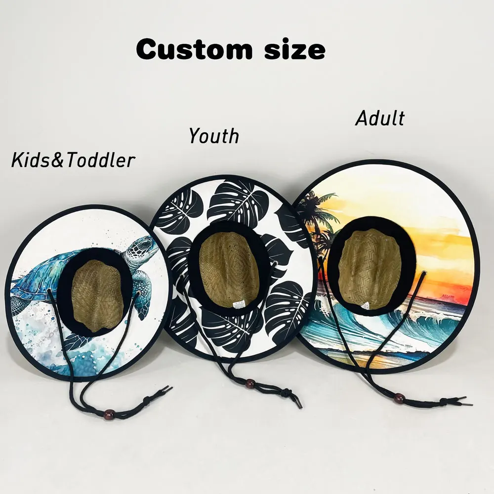 Fashion custom female flora tropical garden hat straw beach vacation travel sun hat with big brim