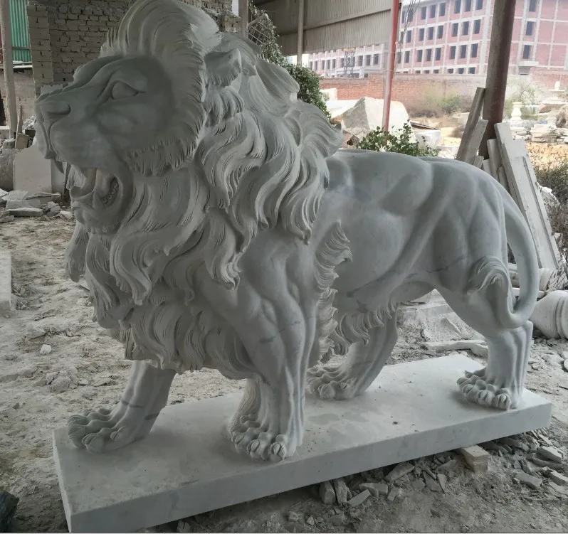 large lion statues life size/marble lion statues for sale