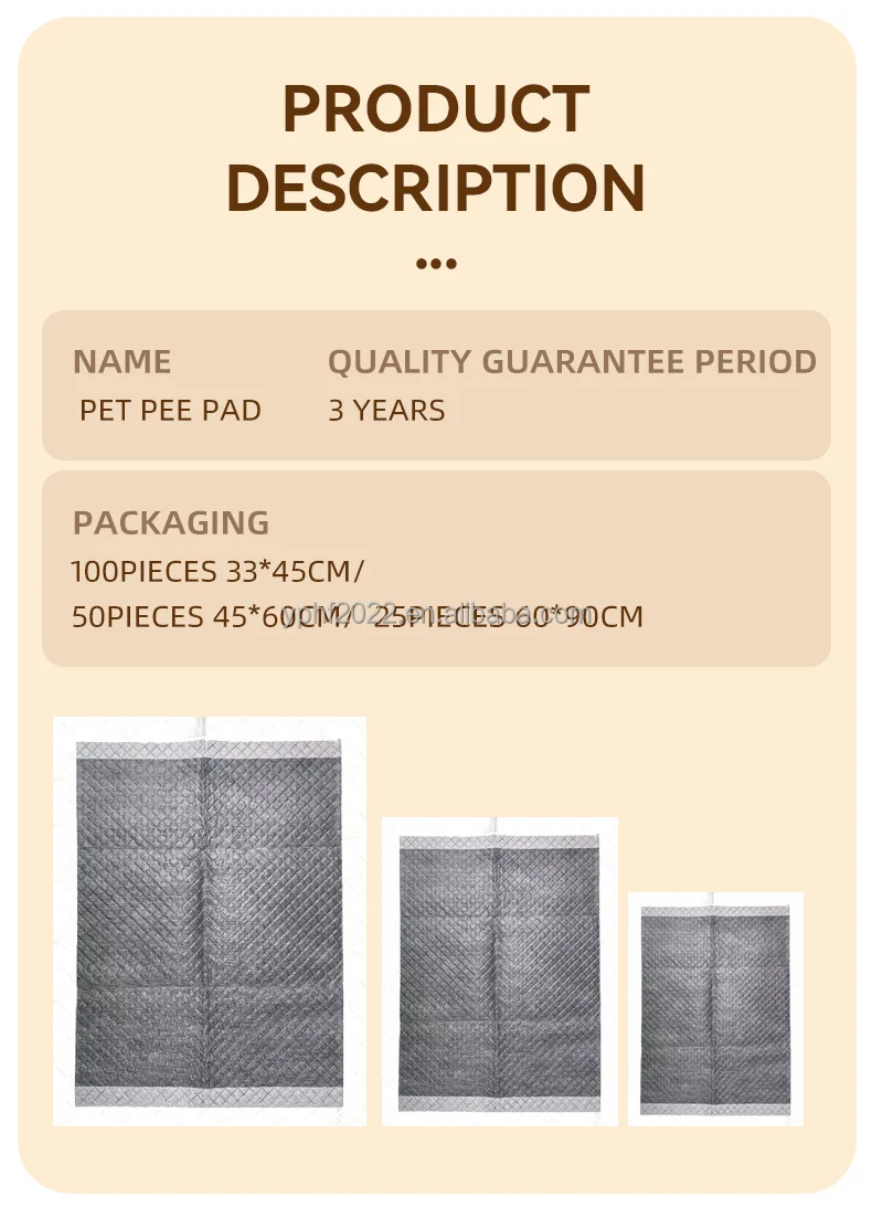 1600ml absorbent bamboo charcoal pet hygiene mat dog training nursing puppy pee pads carbon disposable floor diaper for dogs