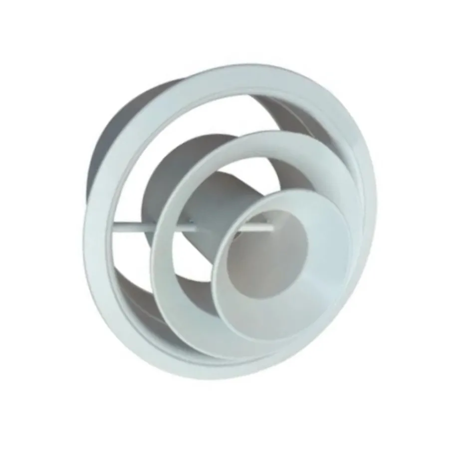 Universal Wall Mounting Round Adjustable White Aluminum Circular Air Grille Ring Jet Diffuser for Air Conditioner