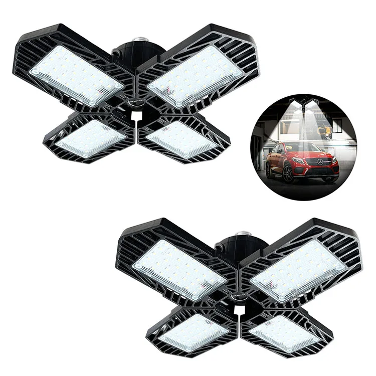 Bright 6000K Basement Garage Parking  Lighting Deformable Led Linear High Bay Light  60W White Led Garage Light