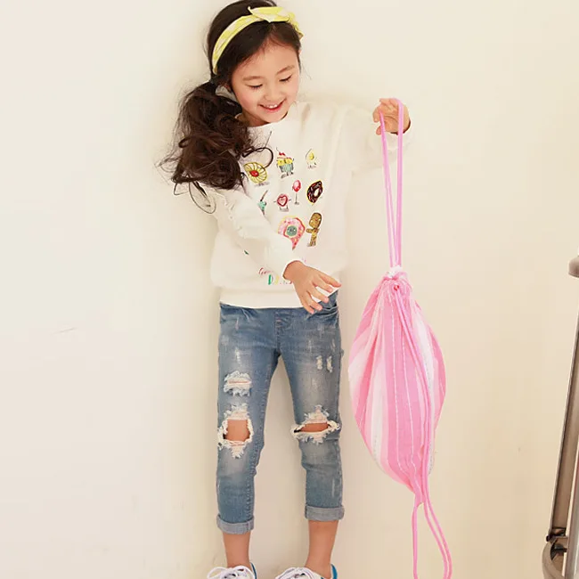 Online Shop China Children New Korean Design Elegant Ruffle Side Blouse