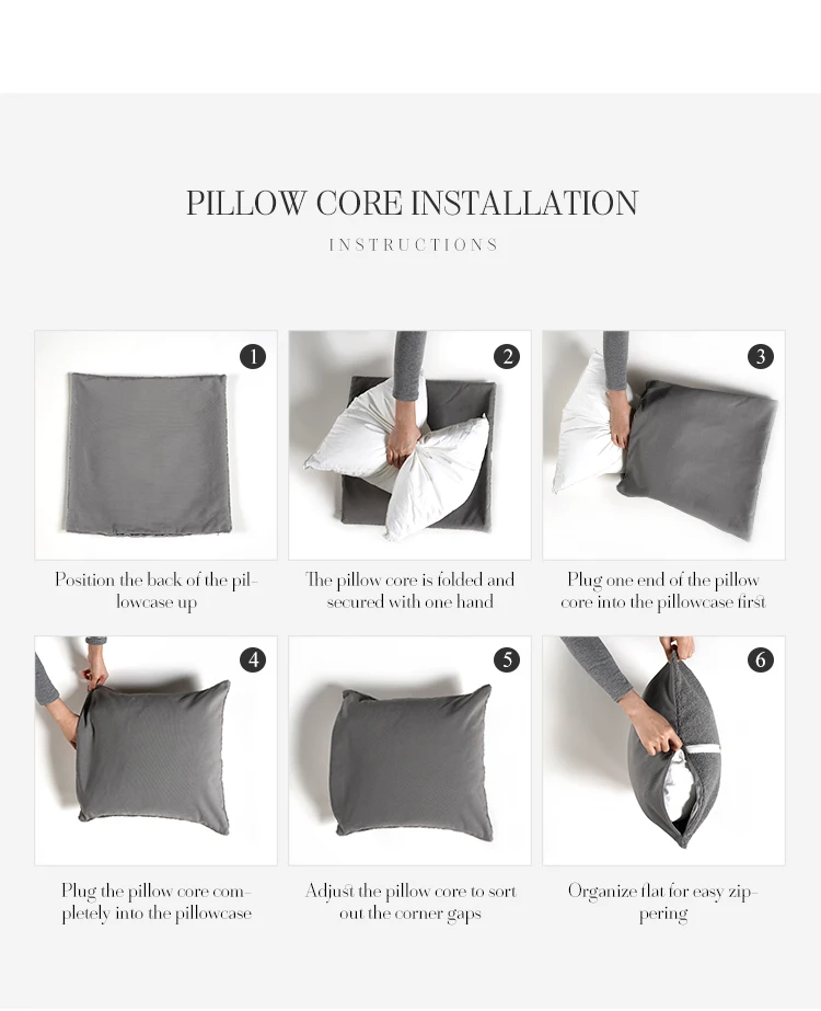 Yuanhee square pillow cushion simple for model room hotel living room bedroom sofa home decoration pillowcase cushion cover
