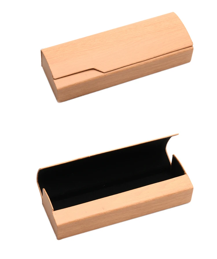 Ready Stock box wholesale custom Copy wood New Design Frame Optical Eyewear PU Cases Glasses Box Case