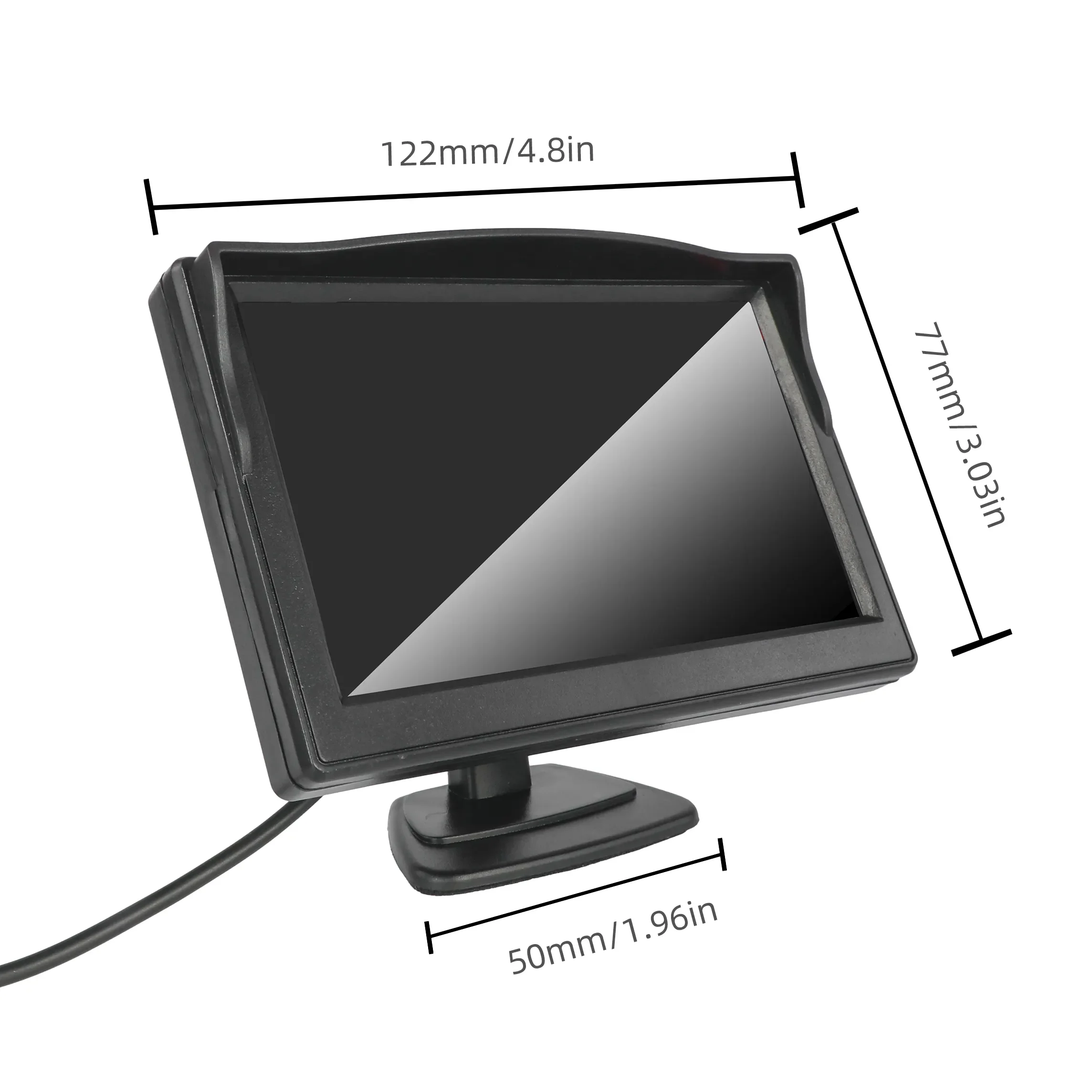 Factory SupplySafe driving 5 inch Digital TFT LCD rear view stand monitor car dashboard monitor car reversing aid